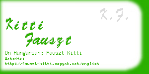 kitti fauszt business card